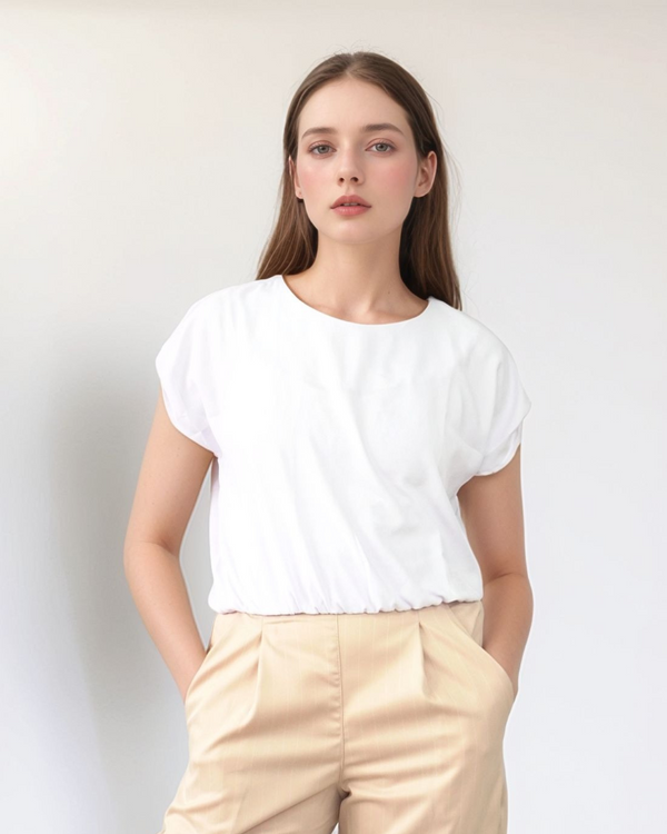 BLUSA MANGA CORRIDA ELASTICO