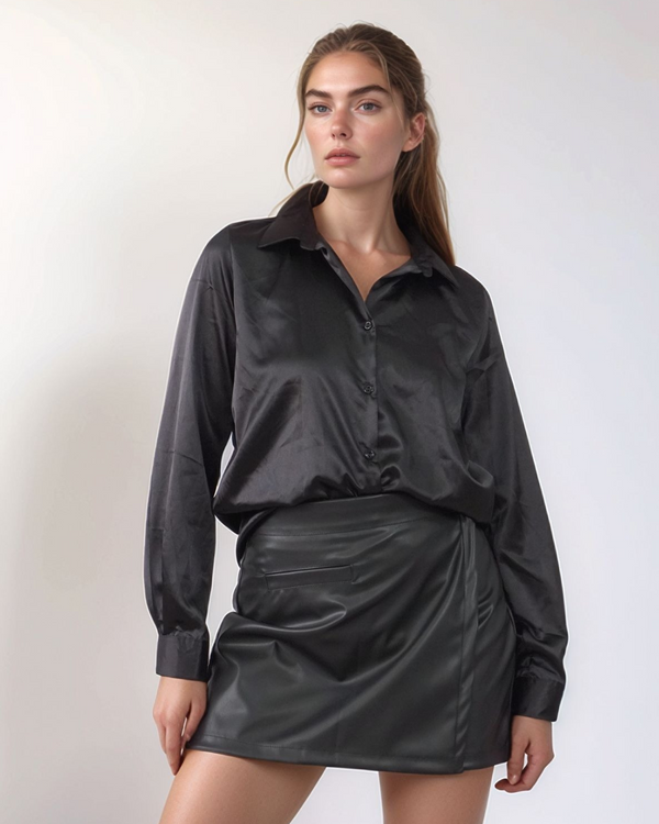 CAMISA SATIN CUE SOLAPA