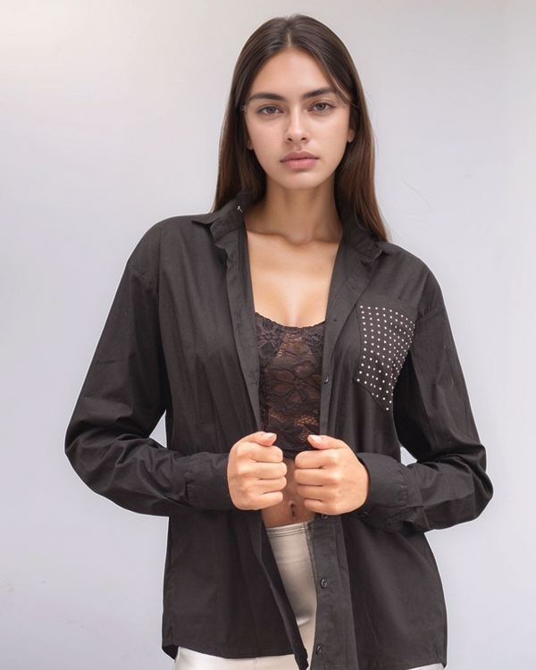 CAMISA BOLSILLO BRILLOS