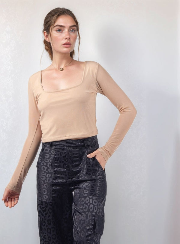 TOP MALLA CUELLO CUADRADO