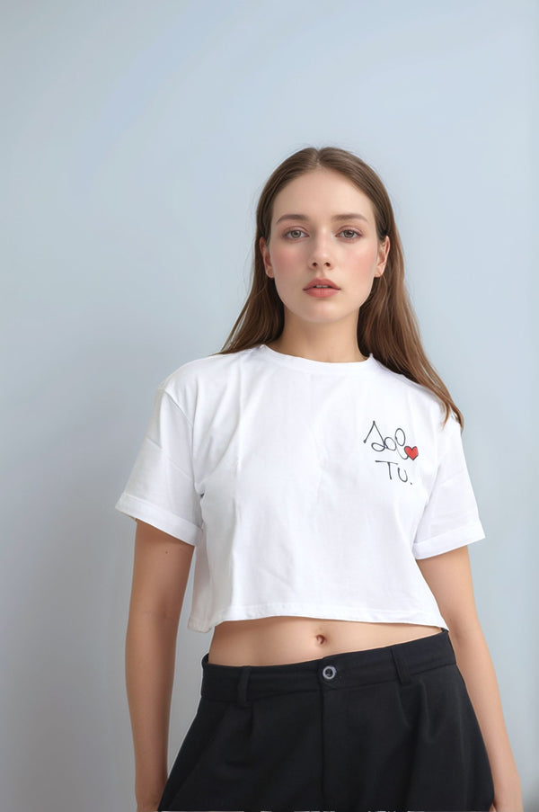 CAMISETA CROP - SOLO TU