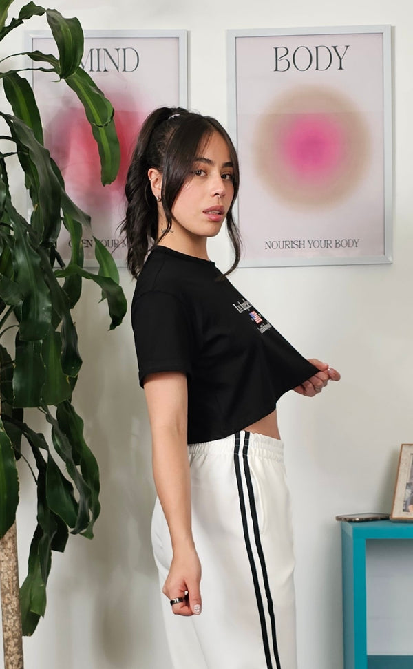 CAMISETA CROP-LOS ANGELES CITY