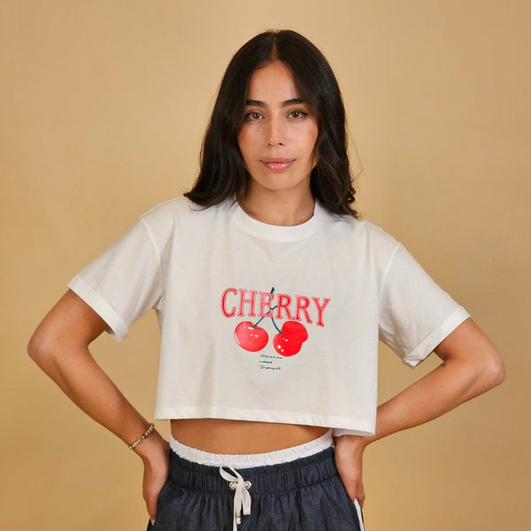 CAMISETA CROP - CHERRY