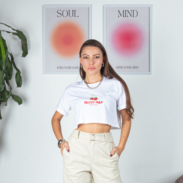 CAMISETA CROP-CHERRY PULP