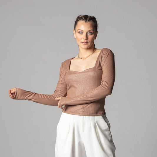 BLUSA CORAZÓN ESCARCHADO