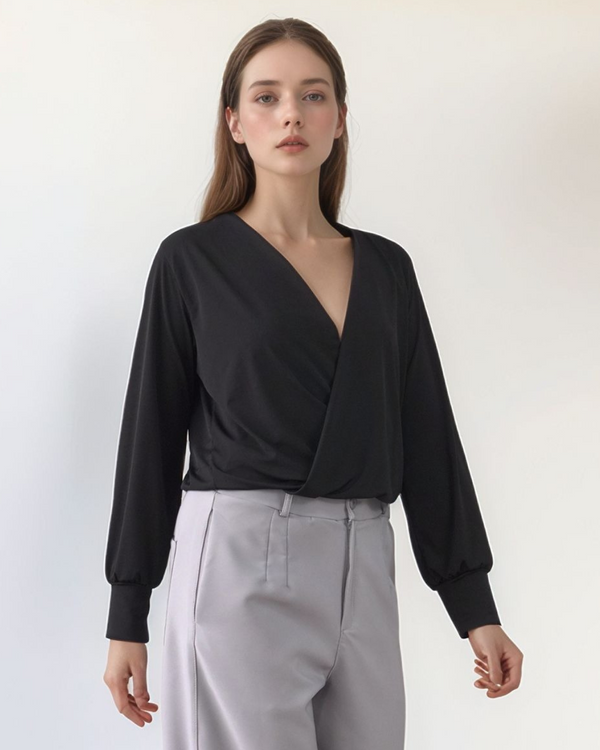 BLUSA CRUZADA ACETATO